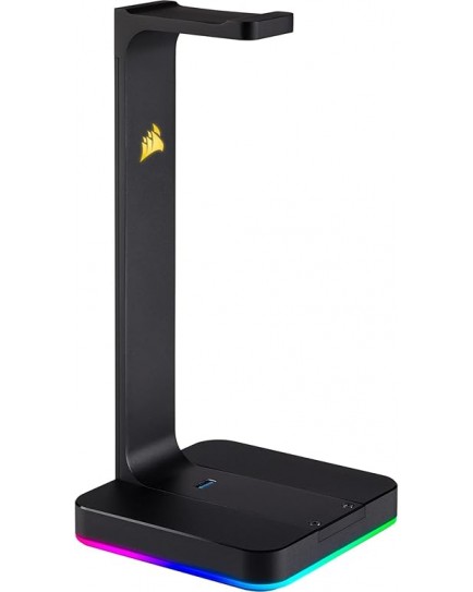 CORSAIR ST100 RGB Premium Headset Stand with 7.1 Surround Sound - 3.5mm and 2xUSB 3.0 | CA-9011167-NA