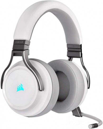 Corsair Virtuoso Rgb Wireless High-Fidelity Gaming Headset, White, Ca-9011186-Na (Electronic Games) | CA-9011186-NA