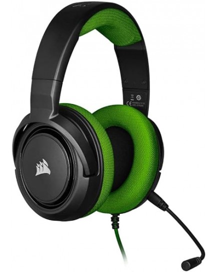 Corsair HS35 - Stereo Gaming Headset - Memory Foam Earcups - Discord Certified - Works with PC, Xbox Series X, Xbox Series S, Xbox One, PS5, PS4, Nintendo Switch, and Mobile - Green | CA-9011197-NA