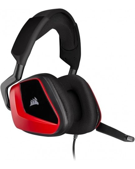 Corsair void elite 7.1 surround sound premium gaming headset - cherry red, Wired | CA-9011206-NA