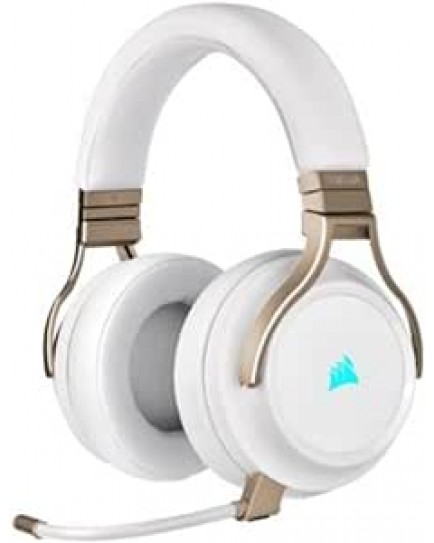 Corsair VIRTUOSO RGB WIRELESS High-Fidelity Gaming Headset, Pearl, Medium, Wired | CA-9011224-EU