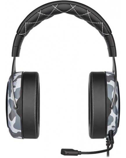 Corsair Hs60 Haptic Stereo Gaming Headset With Bass (Haptic Powered By Taction Technology, Plush Memory Foam Ear Cups, Custom-Tuned 50Mm Neodymium Audio, Detachable Microphone) Camo | CA-9011225-EU