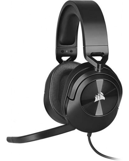 Corsair HS55 Surround Wired Gaming Headset, Dolby Audio 7.1, 20Hz - 20 kHz Frequency Response, 50mm Drivers, 1.8m Cable Length, For PC / Mac / PS4 & 5 / Xbox One Series, Carbon | CA-9011265-NA