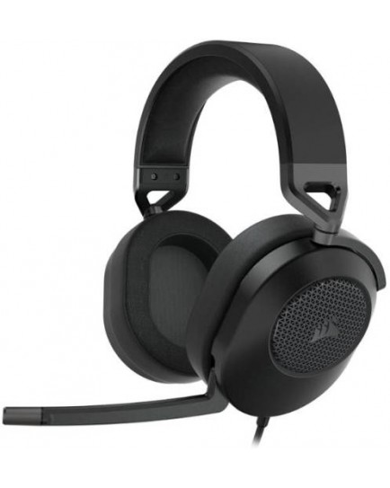 Corsair HS65 Surround Wired Gaming Headset, Dolby Audio 7.1, 20Hz - 20 kHz Frequency Response, 1.8m Cable Length, Omni Directional, 50mm Drivers, For PC / Mac / PS4/5, Xbox One, Black | CA-9011270-NA