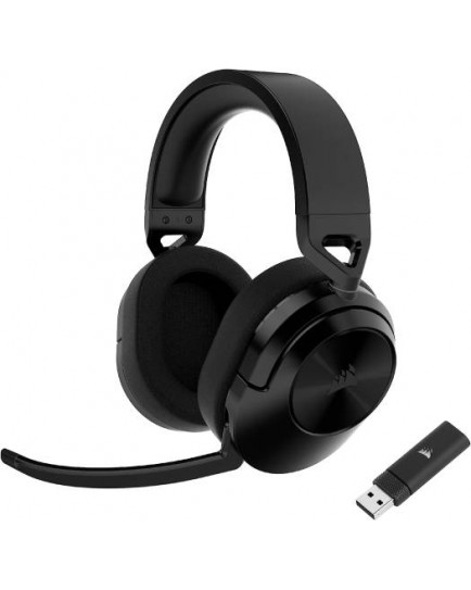 Corsair HS55 Wireless Multiplatform Gaming Headset, 50mm Neodymium Drivers, Bluetooth / 2.5 GHz, 7.1 Surround Sound, Up to 24H Battery, PC, PS5, PS4, Nintendo Switch, Mobile, Carbon | CA-9011280-EU