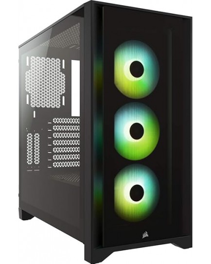 Corsair Icue 4000X Rgb Tempered Glass Mid-Tower Atx Case, Black, 52.6 | CC-9011204-WW