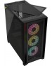 Corsair iCUE 4000D RGB Airflow Mid-Tower Case - 3X AF120 RGB Elite Fans - iCUE Lighting Node PRO Controller - High-Airflow Design - CORSAIR RapidRoute Cable Management System - Black | CC-9011240-WW