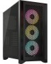 Corsair iCUE 4000D RGB Airflow Mid-Tower Case - 3X AF120 RGB Elite Fans - iCUE Lighting Node PRO Controller - High-Airflow Design - CORSAIR RapidRoute Cable Management System - Black | CC-9011240-WW