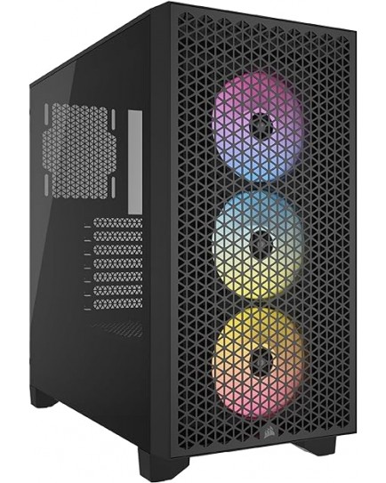 CORSAIR 3000D RGB Tempered Glass Mid-Tower, Black | CC-9011255-WW