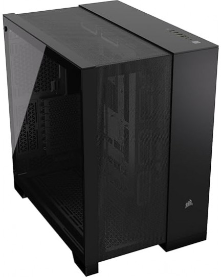 CORSAIR 6500D AIRFLOW Mid-Tower ATX PC Case – No Fans Included – Dual-Chamber Design – Wide Cooling Flexibility – Reverse Connection Motherboard Compatible – Black | CC-9011259-WW