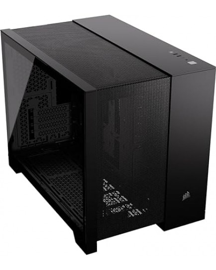 CORSAIR 2500D AIRFLOW Mid-Tower mATX PC Case – No Fans Included – Dual-Chamber Design – Wide Cooling Flexibility – Reverse Connection Motherboard Compatible – Black|CC-9011263-WW