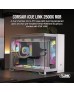 CORSAIR iCUE LINK 2500X RGB Small-Tower mATX Dual Chamber PC Case – Panoramic Tempered Glass – Reverse Connection Motherboard Compatible – 2x CORSAIR RX120 RGB Fans Included – White|CC-9011268-WW 