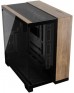 Corsair 6500X Mid-Tower Dual Chamber PC Case, Panoramic Tempered Glass, Support Up to 10x 120mm Fans, Up to 360mm Radiator, Reverse Connection Motherboard Compatible, Black/Walnut Wood | CC-9011282-WW