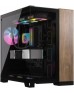 Corsair 6500X Mid-Tower Dual Chamber PC Case, Panoramic Tempered Glass, Support Up to 10x 120mm Fans, Up to 360mm Radiator, Reverse Connection Motherboard Compatible, Black/Walnut Wood | CC-9011282-WW