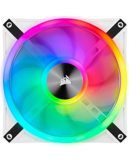 CORSAIR QL140 RGB White Double, Dual Fan Kit With Lighting Node Core | CO-9050106-WW