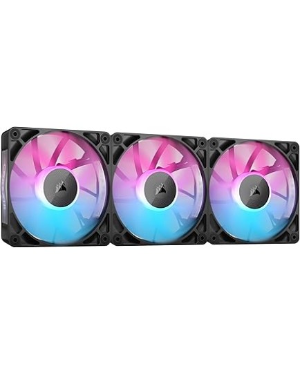 Corsair iCUE LINK RX120 RGB 120mm PWM Fan Triple Starter Kit Black | CO-9051018-WW