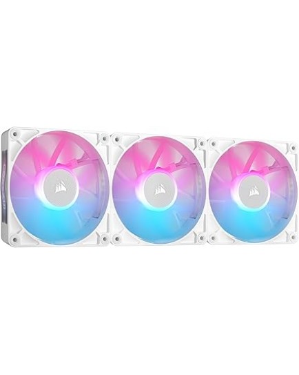 Corsair iCUE LINK RX120 RGB 120mm PWM Fan Triple Starter Kit WHITE | CO-9051022-WW