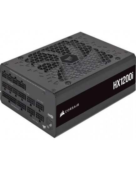 Corsair HX1200i Fully Modular ATX Power Supply, 1200W Power, 80 PLUS Platinum Efficiency, 140mm Fan, FDB Technology, Japanese Electrolytic Capacitors, Zero RPM mode, Black | CP-9020281-UK