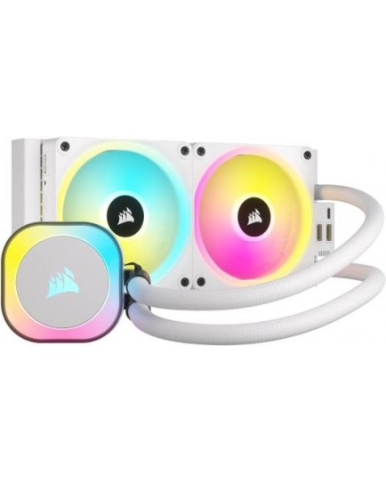 CORSAIR iCUE LINK H100i RGB AIO White, 240mm Radiator Liquid CPU Cooler | CW-9061005-WW