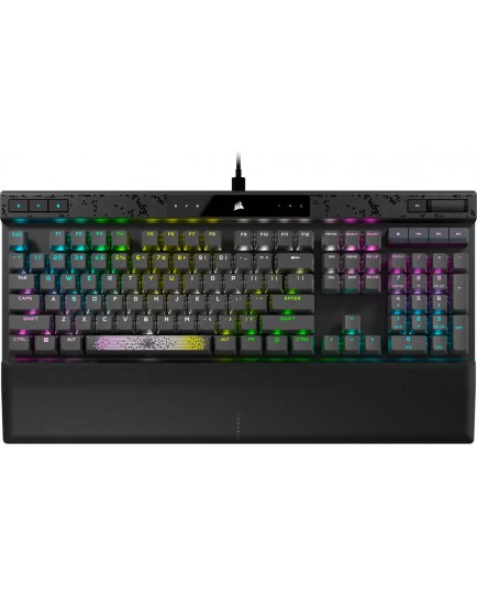 Corsair K70 Max RGB Full-Size Mechanical Keyboard, Corsair MGX Switches, Magnetic Wrist Rest, Double-Shot PBT, Full Key (NKRO), 100% Anti-Ghosting, Wired Connectivity, Black | CH-910961G-NA