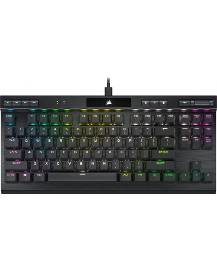 Corsair K70 RGB TKL Champion Series Optical Mechanical Gaming Keyboard, PBT Double Shot Pro, 87 Keys, 8,000hz Hyper Polling, 1.0mm Actuation Distance, 150 Million Keystrokes, Black | CH-911901A-NA