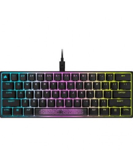 Corsair K65 RGB MINI 60% Mechanical Gaming Keyboard, Cherry MX Red Swtiches, 61 Keys, Full Key (NKRO) Keys, , Wired Connectivity, AXON Hyper-Processing Technology, Black | CH-9194010-NA