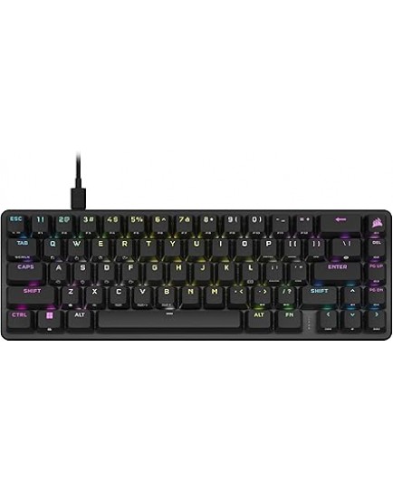 Corsair K65 PRO Mini RGB 65% Optical-Mechanical Wired Gaming Keyboard - OPX Switches - PBT Double-Shot Keycaps - iCUE Compatible - QWERTY NA Layout - Black | CH-91A401A-NA