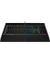 Corsair K55 RGB PRO RGB USB 2.0 Type-A Gaming Keyboard, Rubber Dome Switch, 16.8 Million Colors, Wrist Rest Included, IP42 Rate Protection, Wired Connectivity, Black | CH-9226765-NA