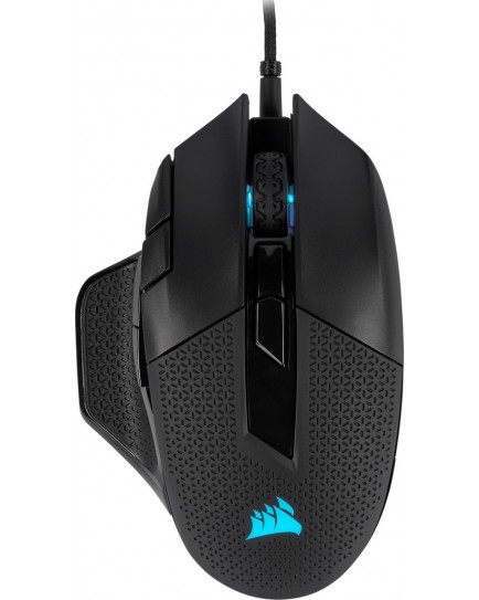 Corsair NightSword RGB Gaming Mouse, PMW3391 Sensor, 18,000 DPI Sensor, Dynamic RGB Lighting, Adjustable Weight System, Ergonomic Design, 8 Programmable Buttons, Black | CH-9306011-NA