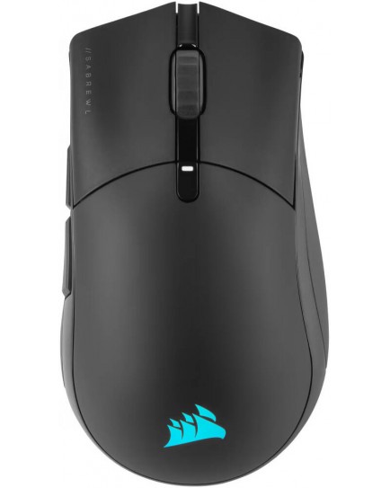 Corsair SABRE RGB PRO CHAMPION SERIES Wireless Gaming Mouse, 7 Programmable Buttons, MARKSMAN 26K Sensor, 26,000 DPI, SLIPSTREAM Technology, 1.8m Drag-Reducing Paracord Cable, Black | CH-9313211-EU