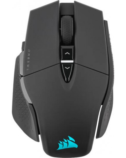 Corsair M65 RGB ULTRA Wireless Gaming Mouse, MARKSMAN 26K Sensor, 26,000 DPI, 8 Programmable Buttons, SLIPSTREAM Technology, 1.8m Tangle Free Rubber Cable, Black | CH-9319411-EU