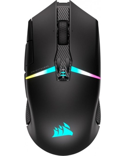 CORSAIR NIGHTSABRE WIRELESS RGB FPS/MOBA Gaming Mouse – 26,000 DPI – 11 Programmable Buttons – Up to 100hrs Battery – iCUE Compatible – PC, PS5, PS4, Xbox – Black | CH-931B011-EU