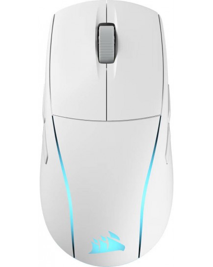 Corsair M75 Wireless Lightweight RGB Gaming Mouse, Ambidextrous Design, MARKSMAN 26K Sensor, 26,000 DPI, 650 IPS Tracking, 50G Acceleration, Slipstream Wireless, White | CH-931D011-EU