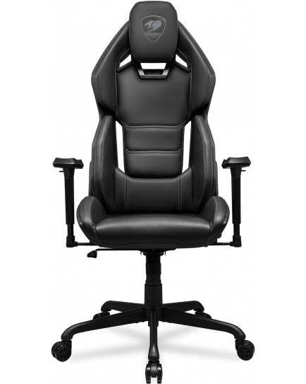 Cougar Hotrod Multi-zone Backrest Anchored Gaming Chair, Hyper-dura Leatherette, 3D Adjustable Armrest, Class 4 Gas Lift, 150° Reclining, 5-Star Steel Base , 2.4" Wheels, Black | 3MARXBLB.0001