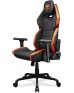 Cougar Hotrod Multi-zone Backrest Anchored Gaming Chair, Hyper-dura Leatherette, 3D Adjustable Armrest, Class 4 Gas Lift, 150º Reclining, 5-Star Steel Base, 2.4" Wheels, Orange-Black | 3MARXORB.0001