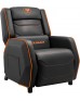 Cougar Ranger S Gaming Sofa, Side Storage Pocket, Breathable PVC Leather, Headrest Lumbar Pillow, Adjustable Design, Up to 160Kg Weight Capcity, Black/Orange | 3MRGSORB.0001