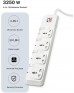 S-TEK Extension Cord [10 ft/3 mtr] Power Strip Surge Protector(4WAY)