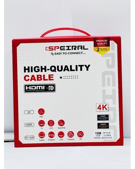 SPEIRAL DP TO DP 10METER 1.2 4K 60 Hz  SPDC1210