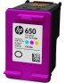 HP 650 Tri-Colour Original Ink Advantage Cartridge