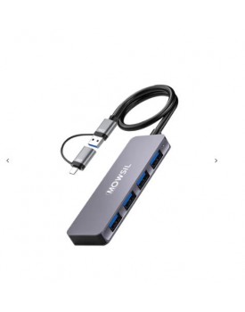 Mowsil Type C + USB 4 Port USB...