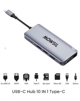 Mowsil USB-C Hub 10 IN 1 MOCHB10