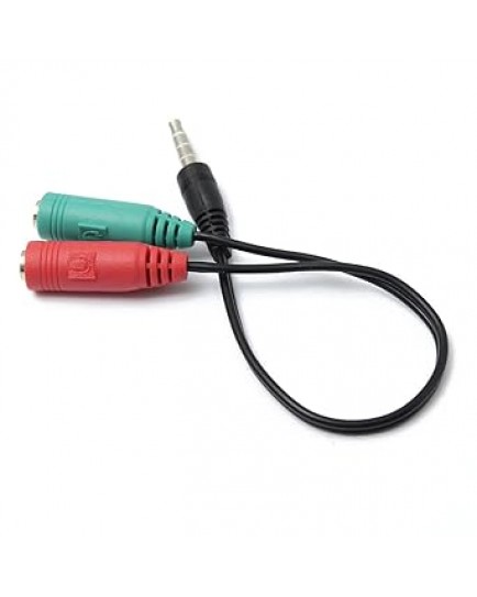 HAYSENSER 4-CONDUCTOR 3.5MM SPLITTER CABLE FOR MIC AND HEADPHONE